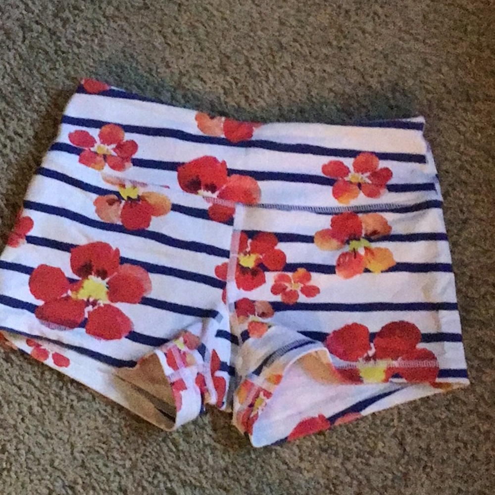 Floral Striped Women's Shorts